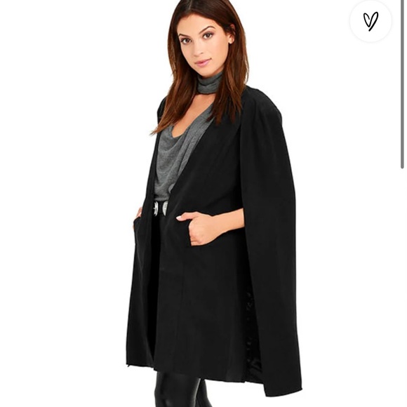 Mink Pink Girl Boss Washed Black Cape - Picture 5 of 7